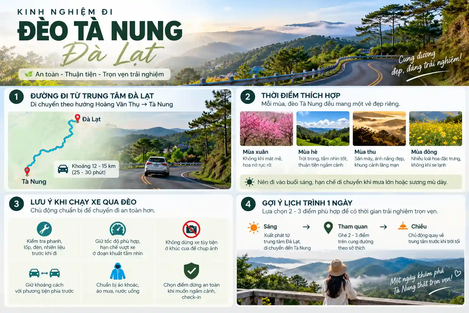 Review Đèo Tà Nung - Cung đường đèo ngoạn mục nhất Đà Lạt