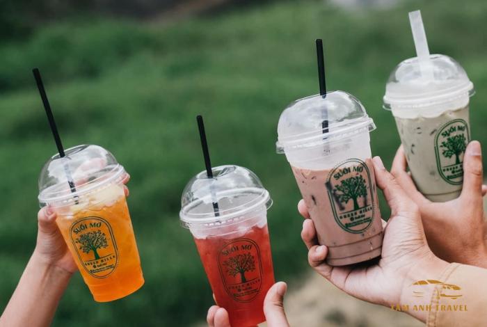Review Vườn Địa Đàng Đà Lạt - Quán cafe bên suối