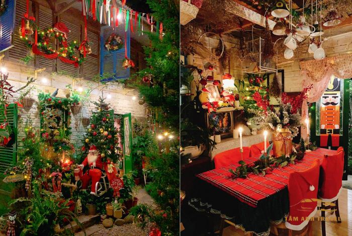 Quán cafe đẹp ở Đà Lạt decor Giáng Sinh siêu xinh