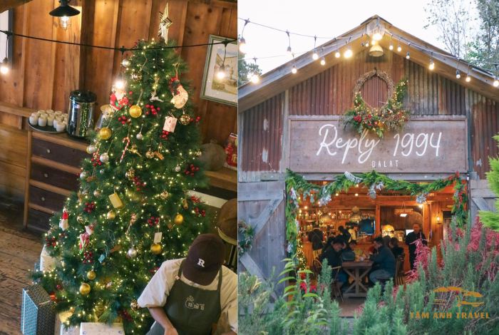 Quán cafe đẹp ở Đà Lạt decor Giáng Sinh siêu xinh