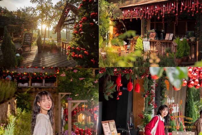 Quán cafe đẹp ở Đà Lạt decor Giáng Sinh siêu xinh
