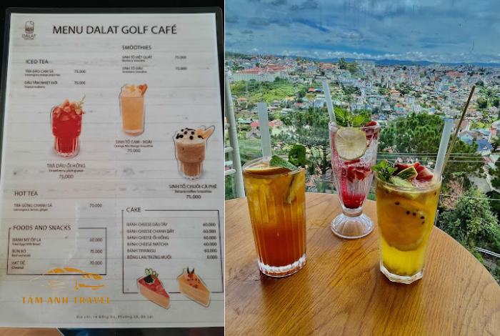 Ghé Dalat Golf Cafe thưởng thức cafe ngắm view toàn thành phố