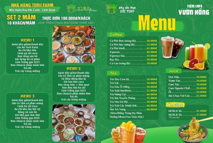 Review Torii Farm - Nhà hàng rau khí canh đầu tiên tại Đà Lạt