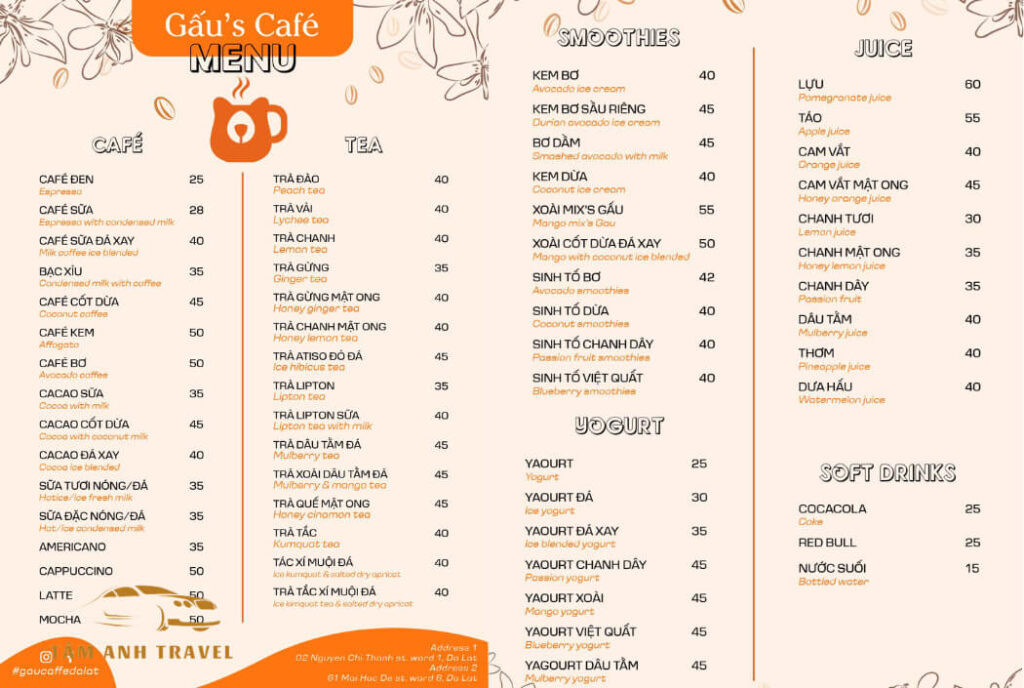 Gấu's Cafe - Quán cà phê mở cửa 24/24 ngay trung tâm Đà Lạt