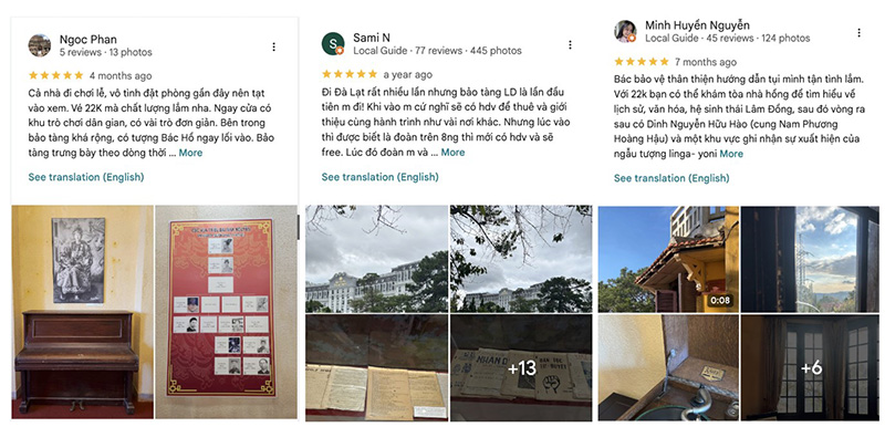 Du khách Review trải nghiệm tại Bảo tàng tỉnh Lâm Đồng