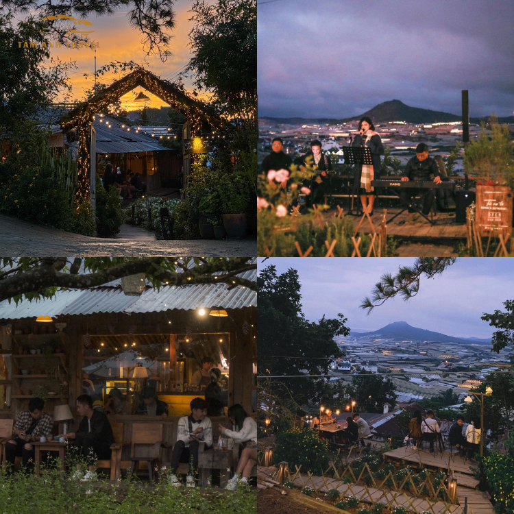 cà phê view đẹp đà lạt ban đêm