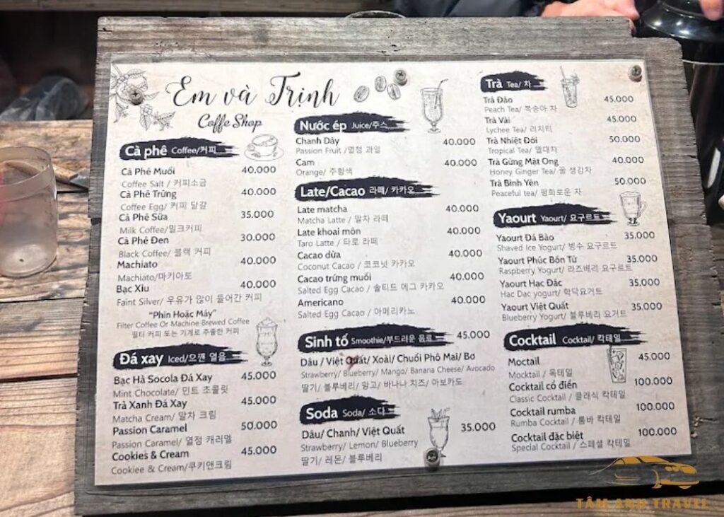 Quán Coffee Em và Trịnh